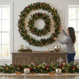 9FT Pre Lit Crestwood Spruce Garland with Clear Lights