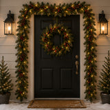 Pre-Lit Crestwood Spruce Garland with Warm White LED Lights, 9 Foot