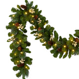 Crestwood Gold Spruce Pre-Lit Christmas Garland with LED Lights, 9 Foot