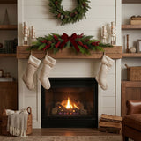 Christmas Joy Teardrop Swag with Red Berries & Bow, 28 Inch Door Decor