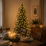 9ft Pre-Lit Natural Fraser Fir Slim Christmas Tree with Clear Lights