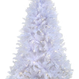 9ft Pre-Lit Millville White Christmas Tree with Warm White LED Lights & PowerConnect