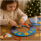 Religious Nativity Holy Family Wreath Craft Kit Makes 12