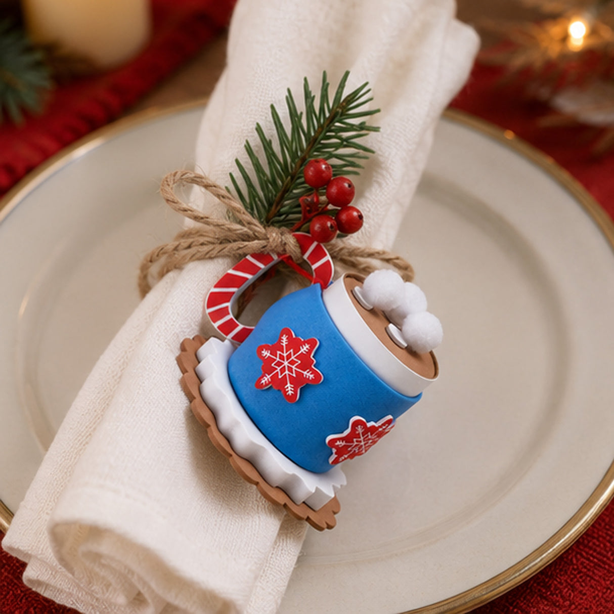 3D Hot Cocoa Christmas Ornament Craft Kit Makes 12