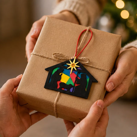 Nativity Silhouette Christmas Ornament Craft Kit 12 Pack