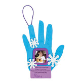 Handprint Snowflake Picture Frame Ornament Craft Kit 12 Pack