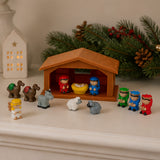 Mini Plastic Nativity Stable Toy Playset 13 Pc Christmas Set