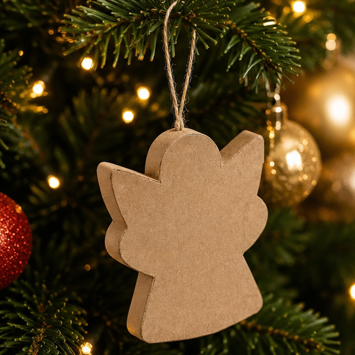 DIY Papier-Mâché Angel Christmas Ornaments 12 Pc Craft Set