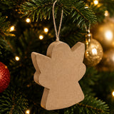 DIY Papier-Mâché Angel Christmas Ornaments 12 Pc Craft Set