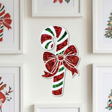 16 Inch Prismatic Candy Cane Cutout Christmas Wall Decoration