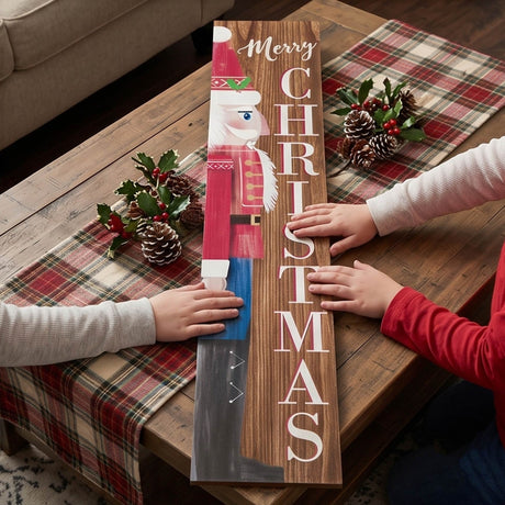 60 Inch Wooden Christmas Nutcracker Porch Sign Merry Christmas Decor