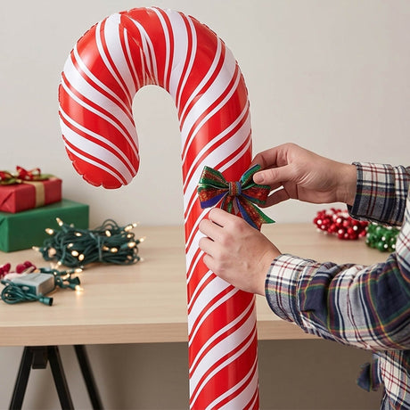 27 Inch Christmas Candy Cane Cutout Wall Decoration