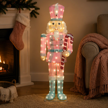 61 Inch LED Outdoor Nutcracker Christmas Yard Decoration Lighted Soldier