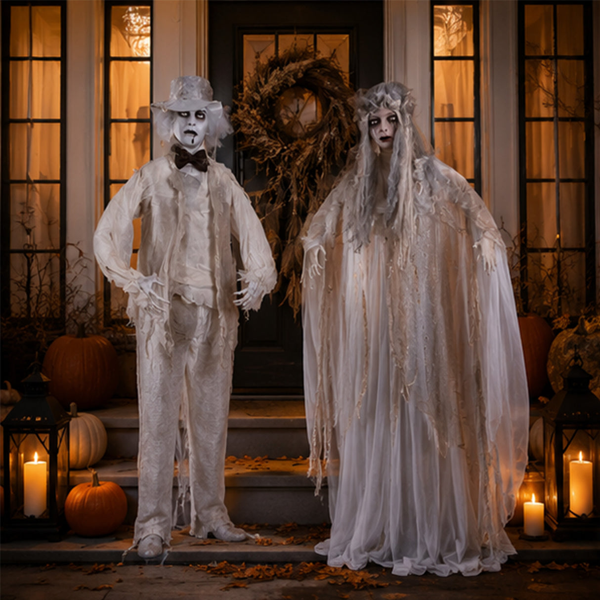 Mr. & Mrs. Rot Standing Halloween Decorations – 2 Pc. (Life-Size Props)