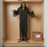 6 Ft Hanging Scary Witch Animated Prop Halloween Decoration