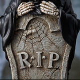 12 in. Halloween Skeleton Behind a Tombstone Decoration