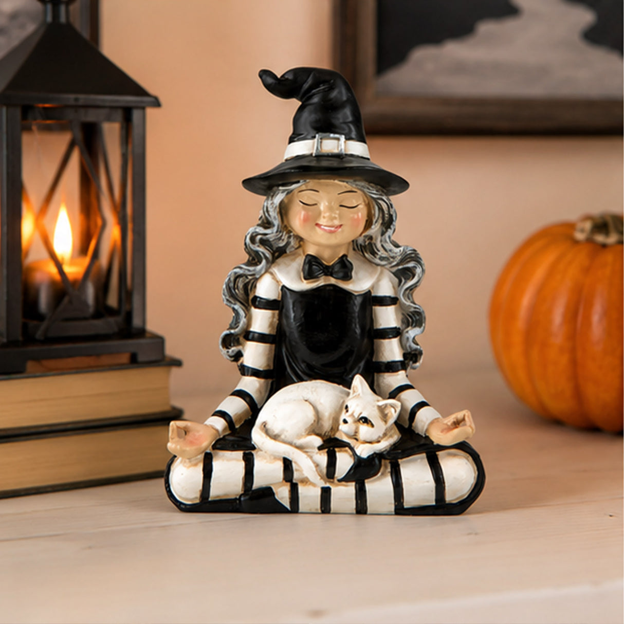 5 in. Halloween Yoga Witch Tabletop Decoration