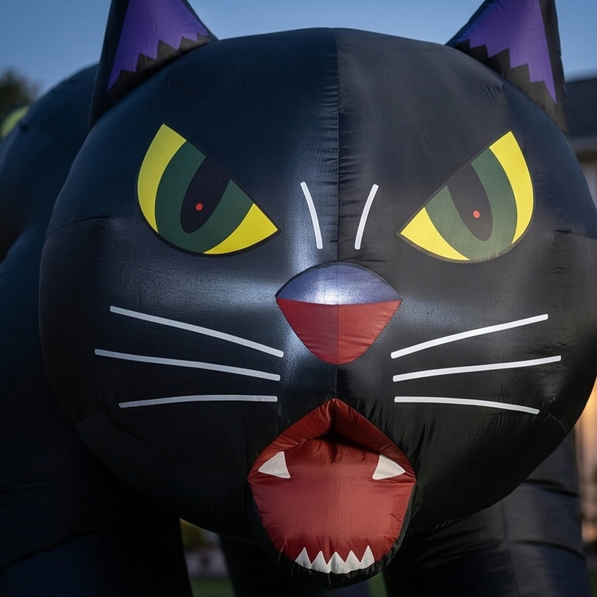 20 ft. Halloween Black Cat Inflatable Decoration with LED Lights, Plug-In