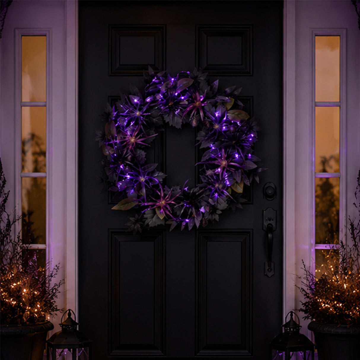 24 in. Halloween “Scare in the Air” Wreath with LED Lights