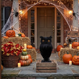 11 in. Halloween Lifelike Owl Tabletop Decoration with LED Eyes