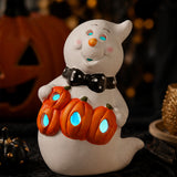 6IN BOO Smiling Ghost Halloween LED Tabletop Decor