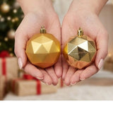 6-Piece Shatterproof Geometric Gold Ornaments