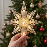 11 in. Tree Top Star with Battery Operated Warm White LED Lights