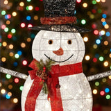 60IN Pre Lit Snowman Decoration with Warm White LED Lights