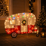 32 in. Pre-Lit Christmas Camper, Plug-In