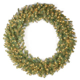 42IN Pre Lit Norwood Fir Wreath with Warm White LED Lights