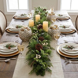 Christmas Cottage Garland, 5 Foot Decorative Holiday Garland