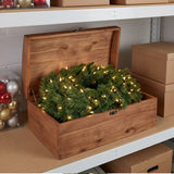 Pre-Lit Norwood Fir Garland with Warm White LED Lights, 9 Foot