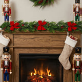 Christmas Classic Garland with Red Berries & Bow, 6 Foot