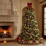 9ft Pre-Lit Dunhill Fir Christmas Tree with Multicolor & Clear Spectrum Lights