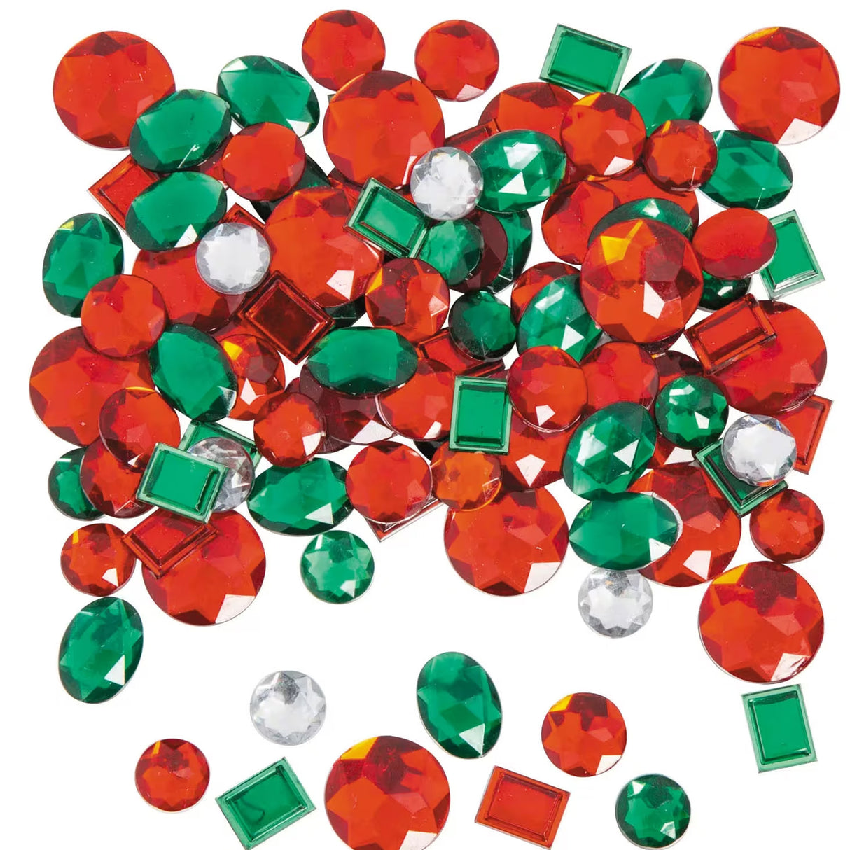 Bulk Christmas Jewel Assortment 100 Piece Craft Set