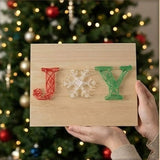 Christmas JOY String Art Craft Kit – 10" Wooden Holiday Wall Decor DIY Set