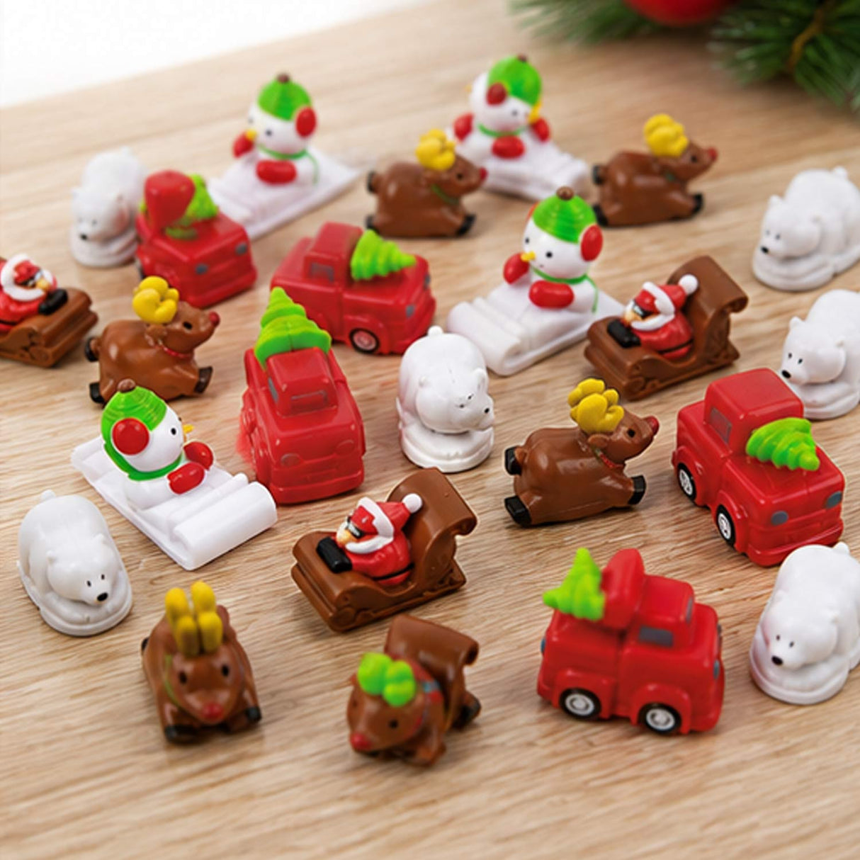 Bulk 50 Pc. 2" Christmas Plastic Pull-Back Toy Assortment – Party Favors