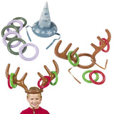 Christmas Inflatable Headwear Ring Toss Games Assortment Kit – 12 Pc Party Set