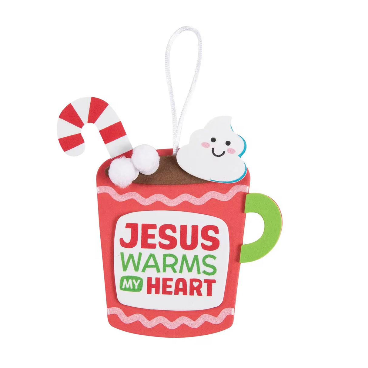 Jesus Warms My Heart Cocoa Christmas Ornament Craft Kit 12 Pc DIY
