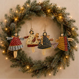 Dancing Angel Metal Christmas Ornaments 12 Pc Set