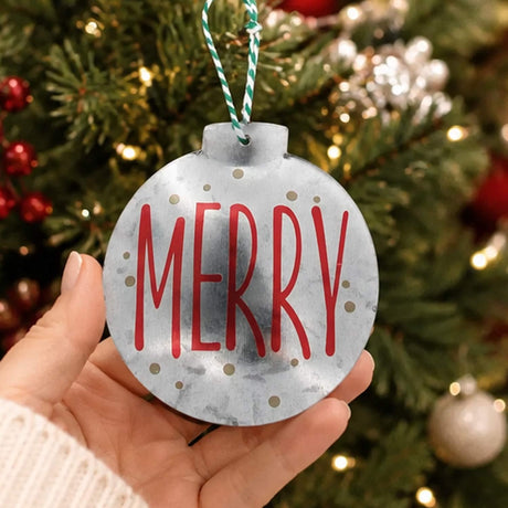 DIY 3D Metal Round Ornaments Craft Set 12 Pc