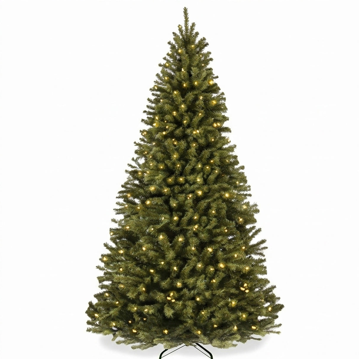 Pre Lit Artificial Green Spruce Christmas Tree with Twinkling Lights