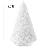 Artificial White Christmas Tree Unlit Pine Design Easy Assembly