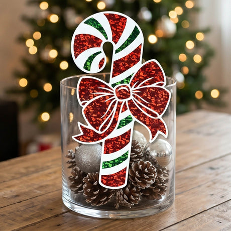 16 Inch Prismatic Candy Cane Cutout Christmas Wall Decoration