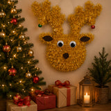 13 Inch Tinsel Reindeer Christmas Window Hanging Decoration