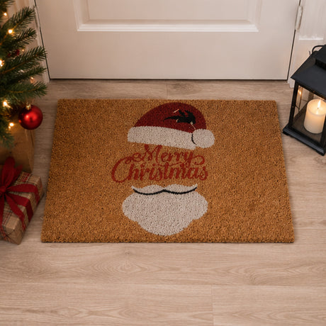18x30 Inch Merry Christmas Santa’s Favorite Coir Door Mat Holiday Welcome Mat