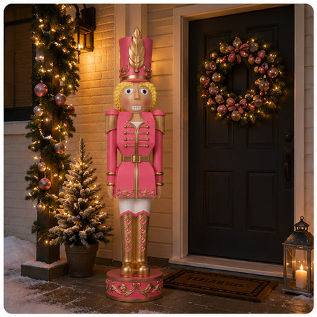37 Inch Christmas Nutcracker Gold Silver Holiday Decor Figure