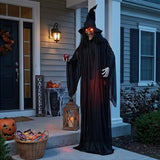63" x 93" Standing Witch with Red Apple Halloween Decoration