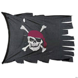 44" x 28" Large Creepy Cloth Pirate Flag Halloween Decoration