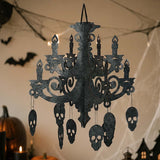 17" Spooky Floral Chandelier Halloween Hanging Ceiling Decoration
